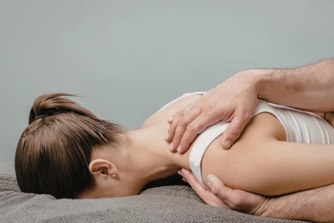 This person is geting Couples Massage on a portable Massage bed in his apartnent in dubai.
